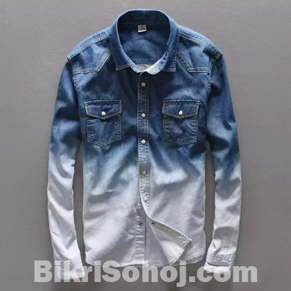 Denim Casual Shirt For Man